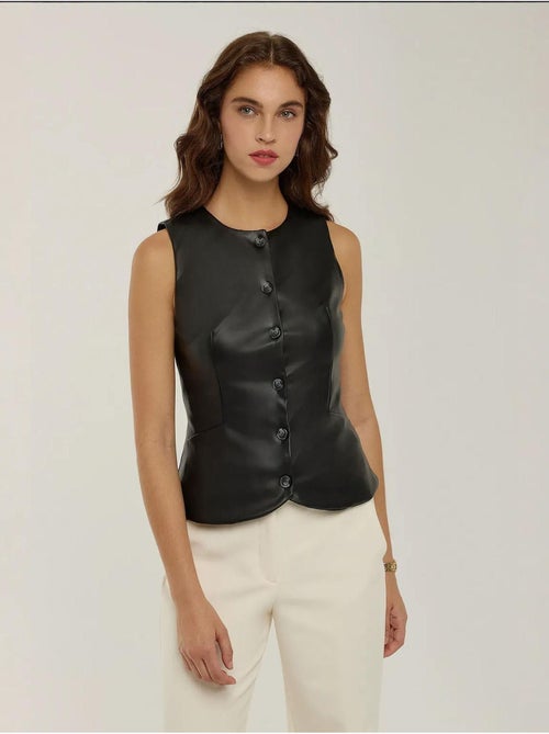 Gilet en similicuir - Kiabi Gilet en similicuir - Kiabi