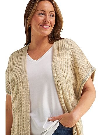 Gilet En Tricot - Taille Standard - Sheego