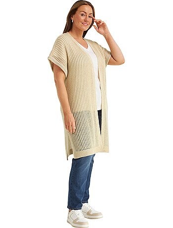 Gilet En Tricot - Taille Standard - Sheego