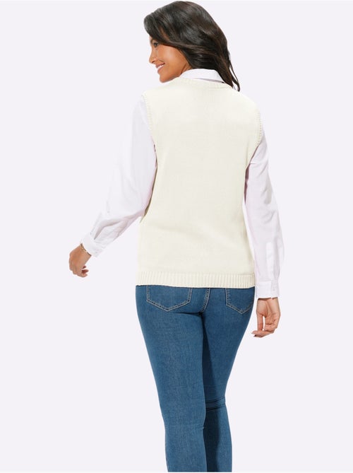 Gilet en tricot 50% coton - taille standard - witt - Kiabi Gilet en tricot 50% coton - taille standard - witt - Kiabi