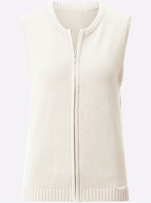 Gilet en tricot 50% coton - taille standard - witt - Kiabi Gilet en tricot 50% coton - taille standard - witt - Kiabi