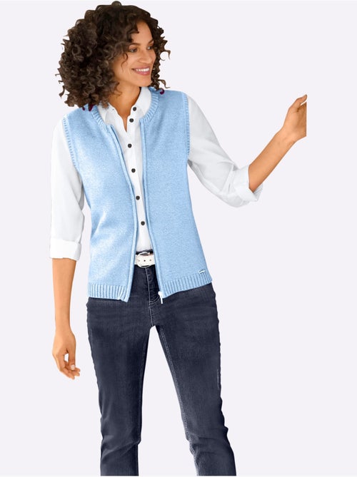 Gilet en tricot 50% coton - taille standard - witt - Kiabi Gilet en tricot 50% coton - taille standard - witt - Kiabi
