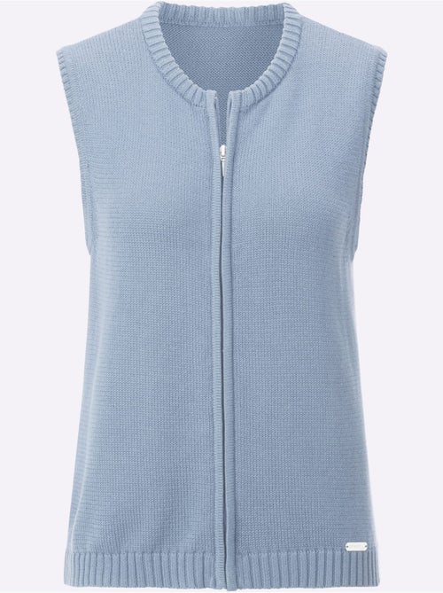 Gilet en tricot 50% coton - taille standard - witt - Kiabi Gilet en tricot 50% coton - taille standard - witt - Kiabi