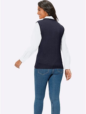 Gilet en tricot 50% coton - taille standard - witt