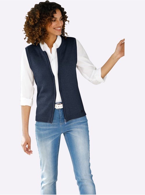 Gilet en tricot 50% coton - taille standard - witt - Kiabi Gilet en tricot 50% coton - taille standard - witt - Kiabi