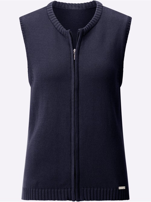 Gilet en tricot 50% coton - taille standard - witt - Kiabi Gilet en tricot 50% coton - taille standard - witt - Kiabi