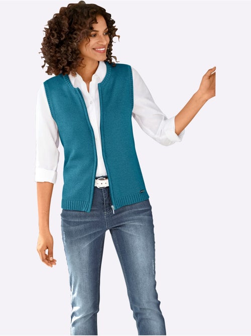 Gilet en tricot 50% coton - taille standard - witt - Kiabi Gilet en tricot 50% coton - taille standard - witt - Kiabi