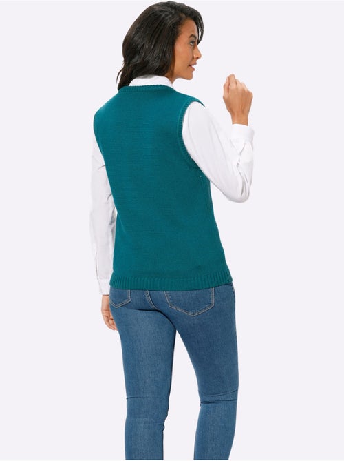 Gilet en tricot 50% coton - taille standard - witt - Kiabi Gilet en tricot 50% coton - taille standard - witt - Kiabi
