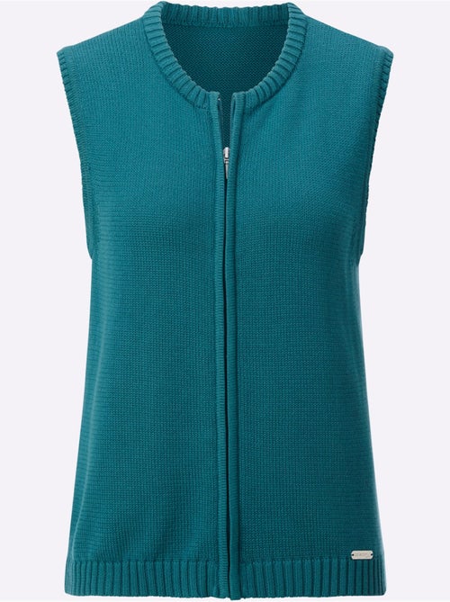 Gilet en tricot 50% coton - taille standard - witt - Kiabi Gilet en tricot 50% coton - taille standard - witt - Kiabi
