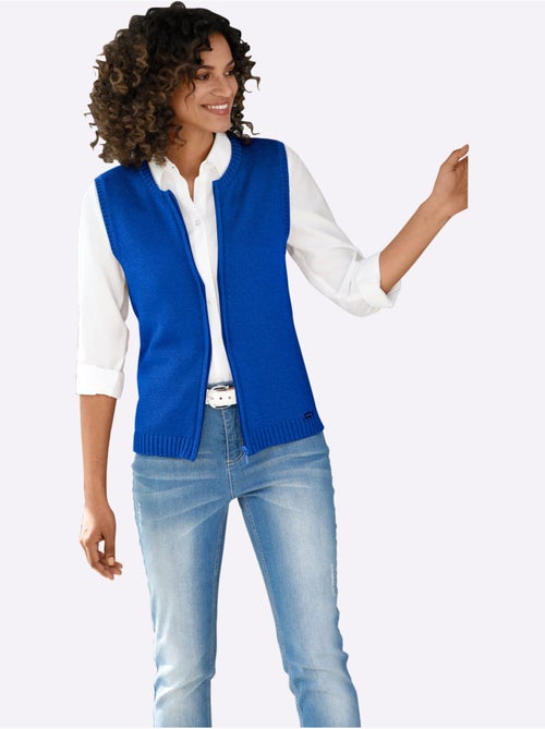 Gilet en tricot 50% coton - taille standard - witt - Kiabi Gilet en tricot 50% coton - taille standard - witt - Kiabi