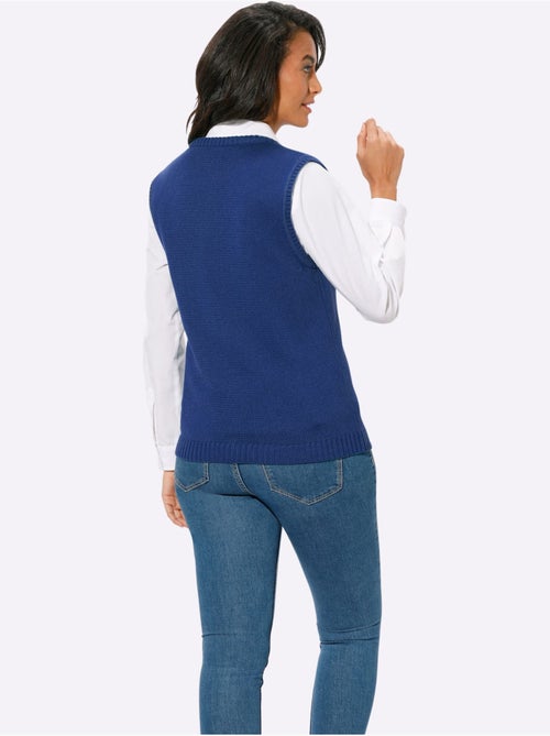 Gilet en tricot 50% coton - taille standard - witt - Kiabi Gilet en tricot 50% coton - taille standard - witt - Kiabi