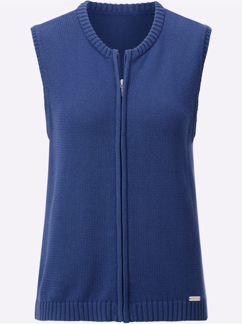 Gilet en tricot 50% coton - taille standard - witt - Kiabi Gilet en tricot 50% coton - taille standard - witt - Kiabi