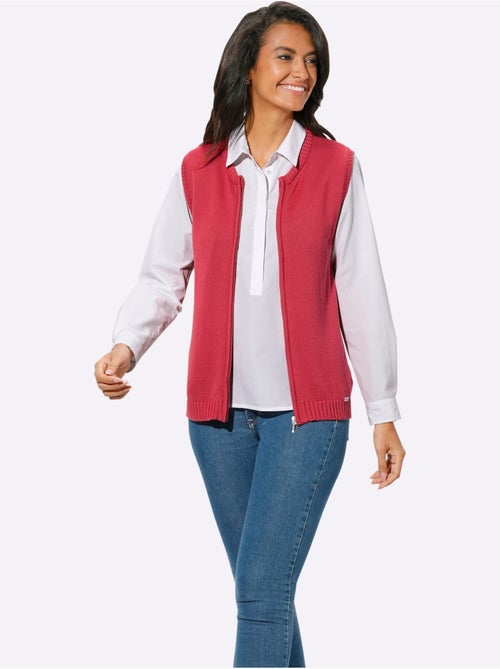 Gilet en tricot 50% coton - taille standard - witt - Kiabi Gilet en tricot 50% coton - taille standard - witt - Kiabi