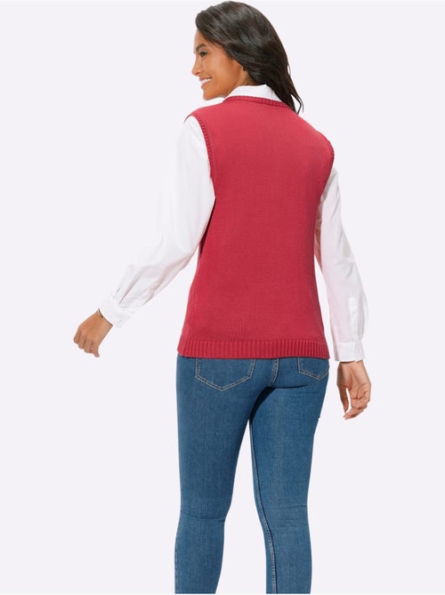 Gilet en tricot 50% coton - taille standard - witt - Kiabi Gilet en tricot 50% coton - taille standard - witt - Kiabi