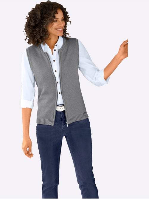 Gilet en tricot 50% coton - taille standard - witt - Kiabi Gilet en tricot 50% coton - taille standard - witt - Kiabi