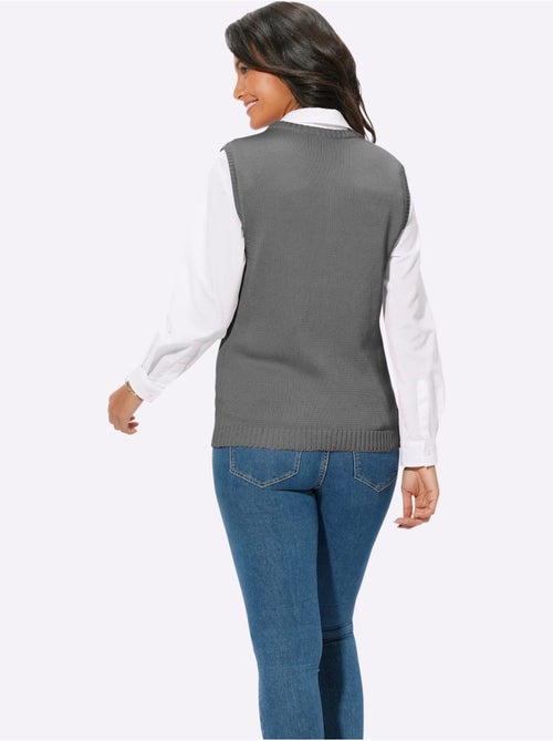 Gilet en tricot 50% coton - taille standard - witt - Kiabi Gilet en tricot 50% coton - taille standard - witt - Kiabi
