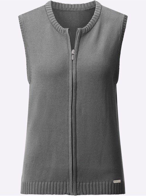 Gilet en tricot 50% coton - taille standard - witt - Kiabi Gilet en tricot 50% coton - taille standard - witt - Kiabi