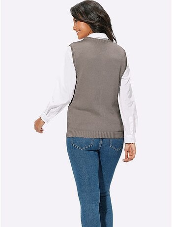 Gilet en tricot 50% coton - taille standard - witt