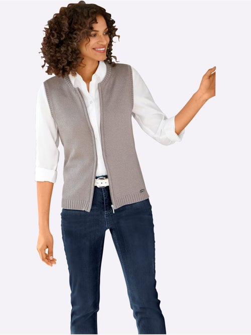 Gilet en tricot 50% coton - taille standard - witt - Kiabi Gilet en tricot 50% coton - taille standard - witt - Kiabi