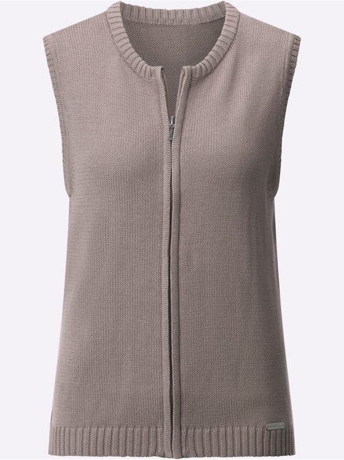 Gilet en tricot 50% coton - taille standard - witt - Kiabi Gilet en tricot 50% coton - taille standard - witt - Kiabi