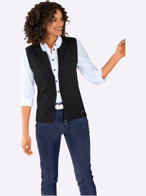 Gilet en tricot 50% coton - taille standard - witt - Kiabi Gilet en tricot 50% coton - taille standard - witt - Kiabi