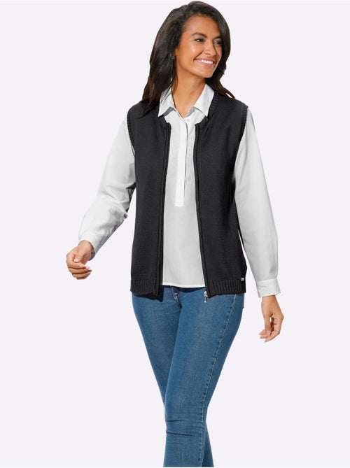 Gilet en tricot 50% coton - taille standard - witt - Kiabi Gilet en tricot 50% coton - taille standard - witt - Kiabi