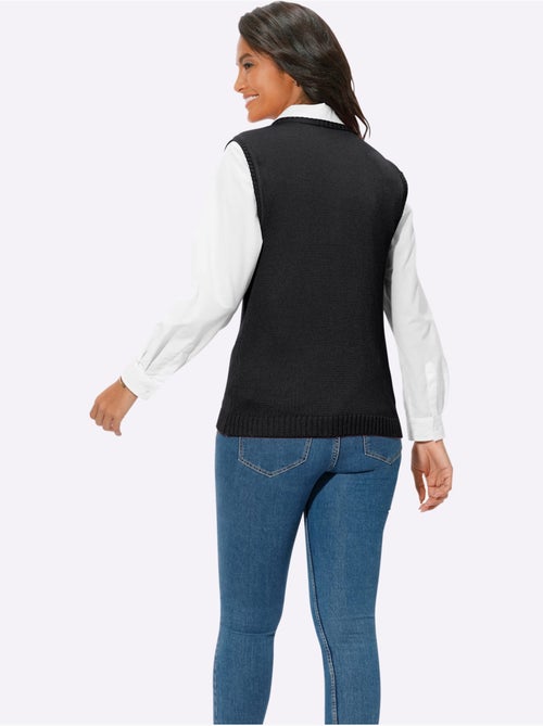 Gilet en tricot 50% coton - taille standard - witt - Kiabi Gilet en tricot 50% coton - taille standard - witt - Kiabi
