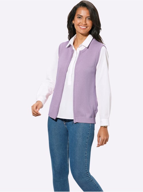 Gilet en tricot 50% coton - taille standard - witt - Kiabi Gilet en tricot 50% coton - taille standard - witt - Kiabi