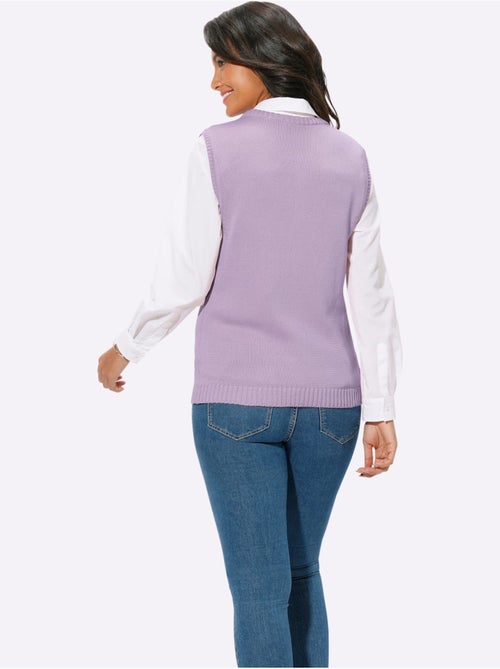 Gilet en tricot 50% coton - taille standard - witt - Kiabi Gilet en tricot 50% coton - taille standard - witt - Kiabi