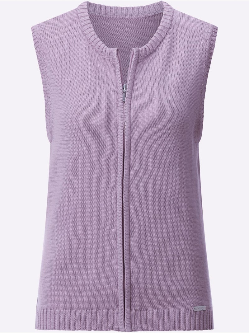 Gilet en tricot 50% coton - taille standard - witt Parme - Kiabi
