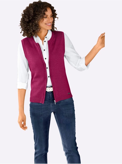 Gilet en tricot 50% coton - taille standard - witt - Kiabi Gilet en tricot 50% coton - taille standard - witt - Kiabi