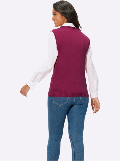 Gilet en tricot 50% coton - taille standard - witt - Kiabi Gilet en tricot 50% coton - taille standard - witt - Kiabi