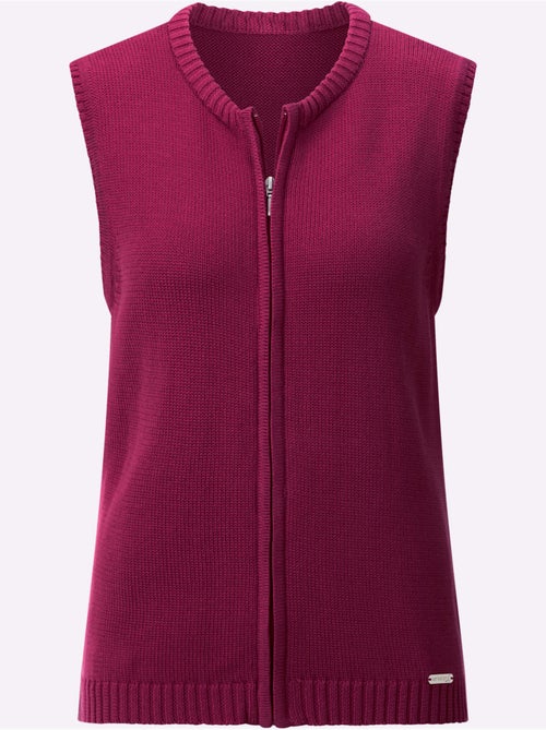 Gilet en tricot 50% coton - taille standard - witt - Kiabi Gilet en tricot 50% coton - taille standard - witt - Kiabi