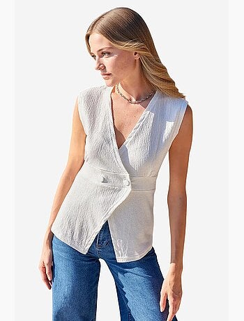 Gilet en tricot à boutons détaillés bdart