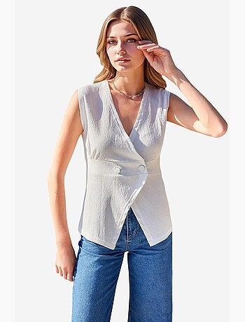Gilet en tricot à boutons détaillés bdart