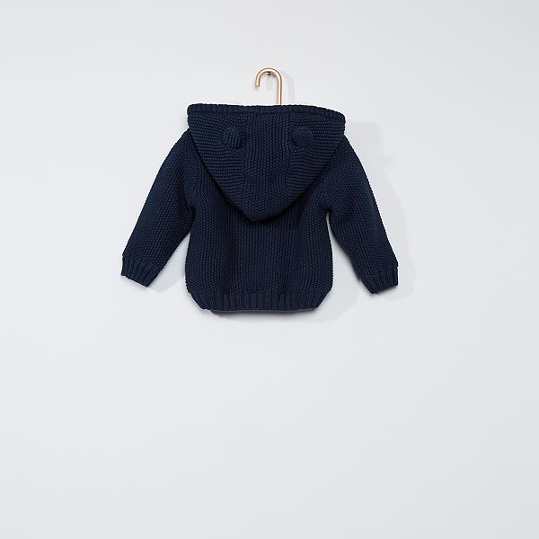 Gilet En Tricot A Capuche Oreilles Bebe Garcon Kiabi 18 00