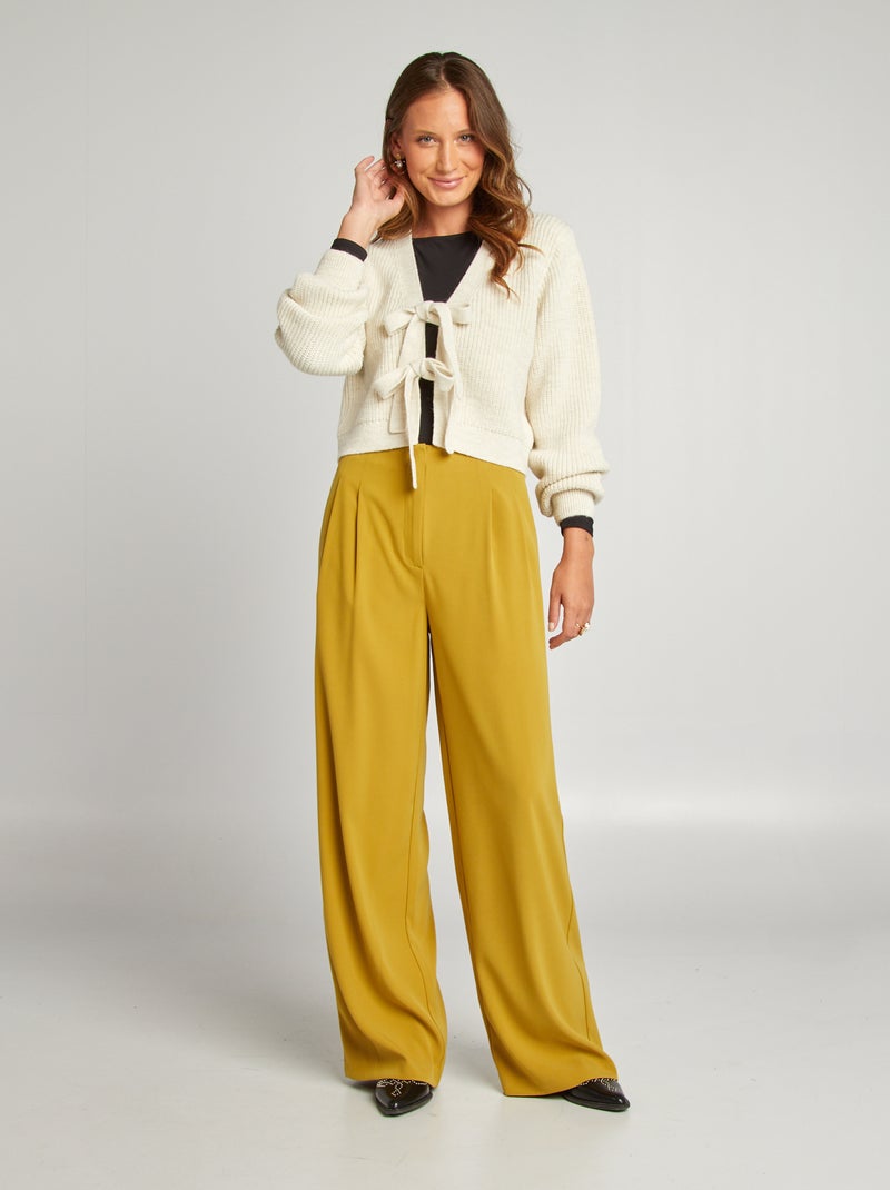 Gilet en tricot à nouer Blanc - Kiabi
