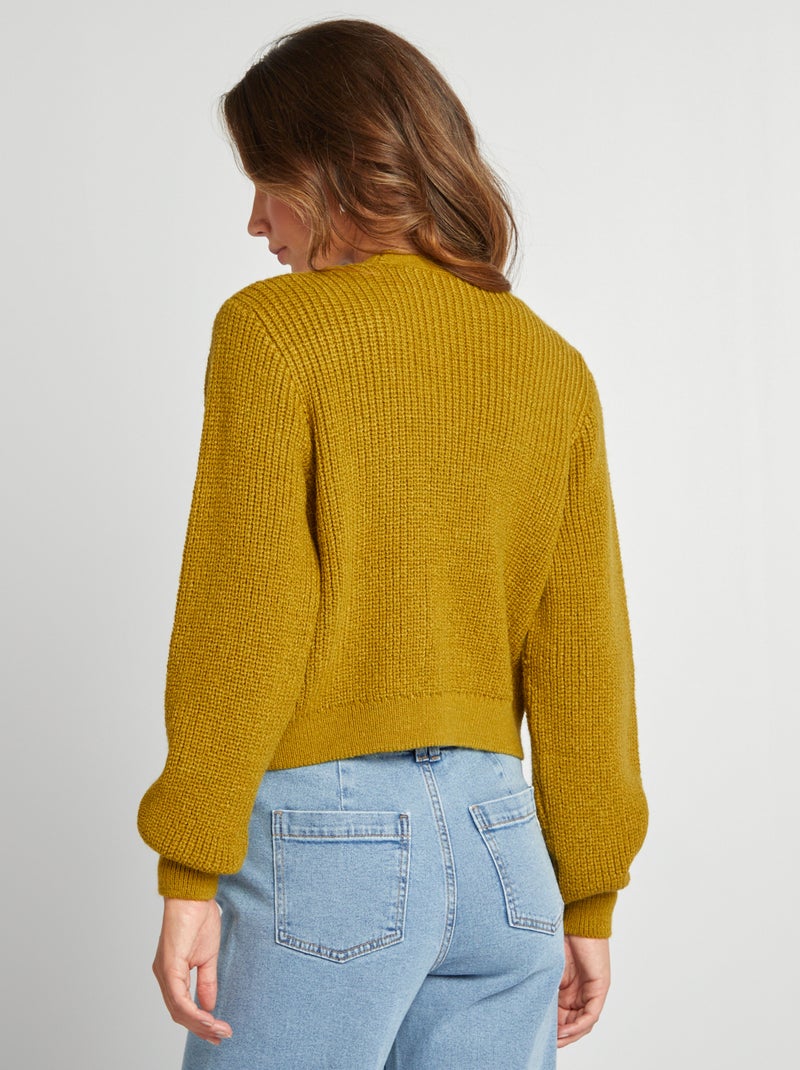 Gilet en tricot à nouer Vert - Kiabi