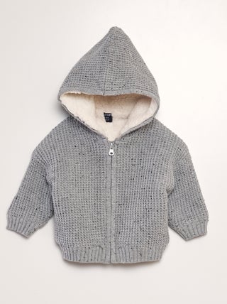 Gilet en tricot avec capuche