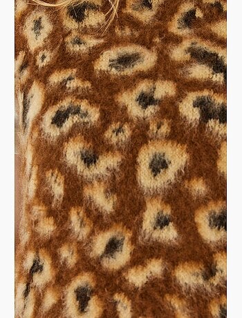 Gilet en tricot brossé à imprimé léopard lucci