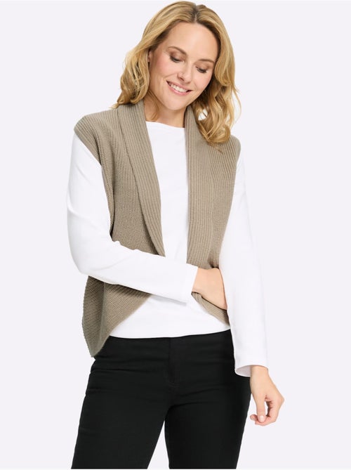 Gilet en tricot col châle mode - taille standard - moda vilona - Kiabi Gilet en tricot col châle mode - taille standard - moda vilona - Kiabi