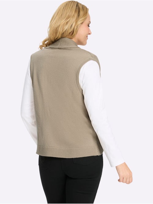 Gilet en tricot col châle mode - taille standard - moda vilona - Kiabi Gilet en tricot col châle mode - taille standard - moda vilona - Kiabi