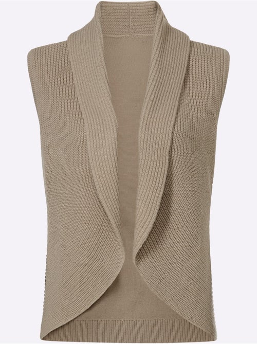Gilet en tricot col châle mode - taille standard - moda vilona - Kiabi Gilet en tricot col châle mode - taille standard - moda vilona - Kiabi