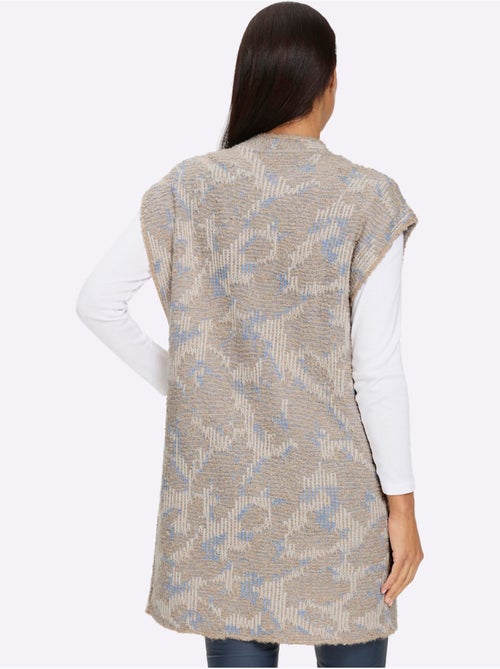 Gilet en tricot coupe ouverte affinante - taille standard - helline - Kiabi Gilet en tricot coupe ouverte affinante - taille standard - helline - Kiabi