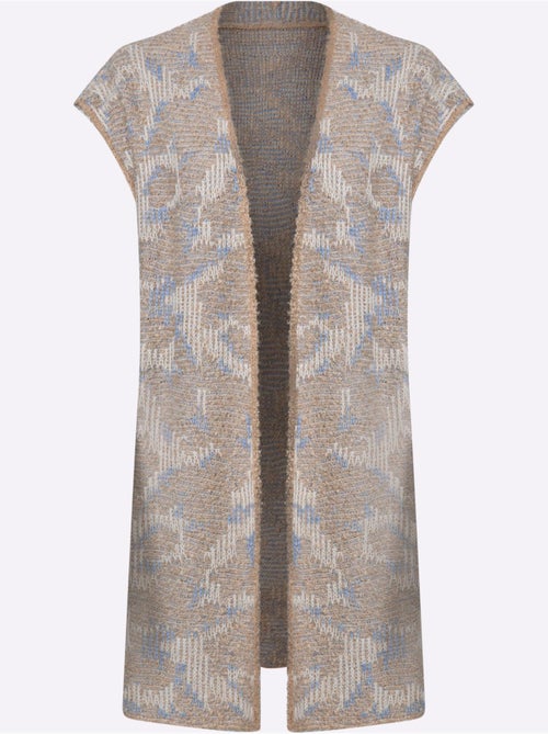 Gilet en tricot coupe ouverte affinante - taille standard - helline - Kiabi Gilet en tricot coupe ouverte affinante - taille standard - helline - Kiabi