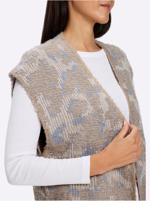 Gilet en tricot coupe ouverte affinante - taille standard - helline - Kiabi Gilet en tricot coupe ouverte affinante - taille standard - helline - Kiabi