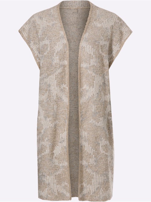 Gilet en tricot coupe ouverte affinante - taille standard - helline - Kiabi Gilet en tricot coupe ouverte affinante - taille standard - helline - Kiabi