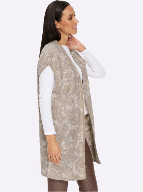 Gilet en tricot coupe ouverte affinante - taille standard - helline - Kiabi Gilet en tricot coupe ouverte affinante - taille standard - helline - Kiabi