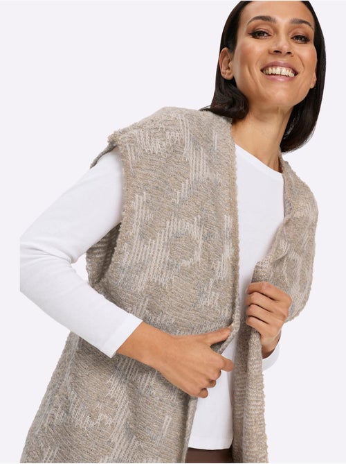 Gilet en tricot coupe ouverte affinante - taille standard - helline - Kiabi Gilet en tricot coupe ouverte affinante - taille standard - helline - Kiabi