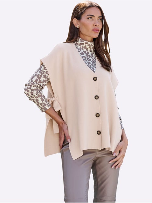 Gilet En Tricot Fentes Latérales Originales Avec Liens à Nouer - Taille Standard - Helline - Kiabi Gilet En Tricot Fentes Latérales Originales Avec Liens à Nouer - Taille Standard - Helline - Kiabi